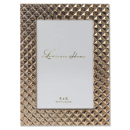 Lawrence Frames Diamond Pattern Polished Metal Pic