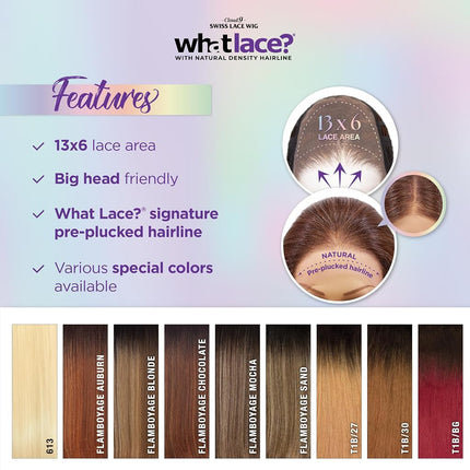Sensationnel HD Lace Front Wig Cloud 9 What Lace Swiss Lace 13X6 Latisha (FLAMBOYAGECHOCOLATE)
