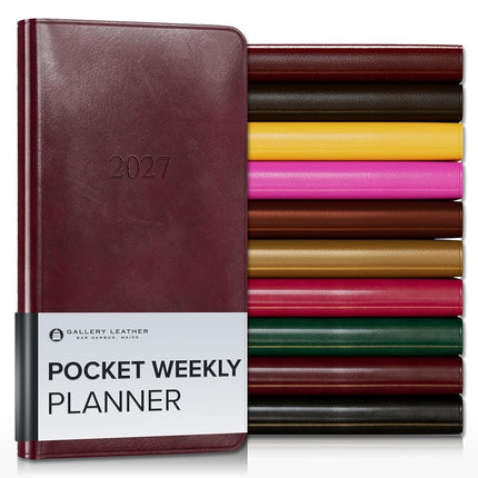 Gallery Leather Pocket Weekly Planner 2026-2027 Ac