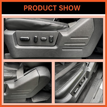 ECOTRIC Panel de cubierta del embellecedor del asiento delantero del lado del conductor Compatible con Ford F150 Lincoln Mark LT 2009-2014 Reemplazo para 9L3Z-1662187-EA, F761 NO apto para asientos eléctricos con ajuste manual y Super Cab.