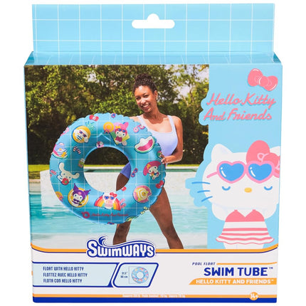 Swimways Hello Kitty Swim Tube Pool Float, Inflatable Pool Floats & Kids Pool Toys, Swimming Pool Accessories & Beach Essentials for Teens Aged 14 & Up