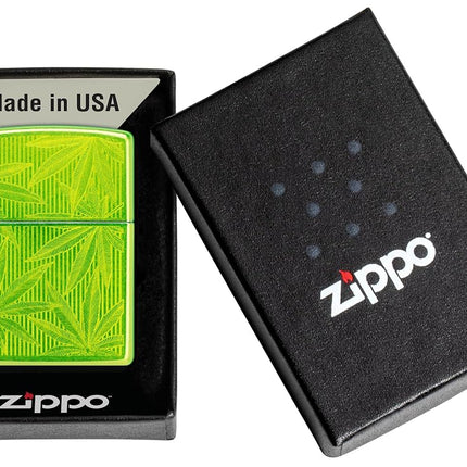 Zippo Iced Cannabis Design Lurid Pocket Lighter