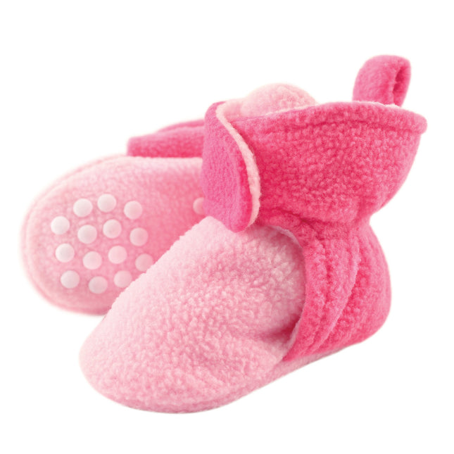 Luvable Friends Baby Girls' Cozy Fleece Booties, L