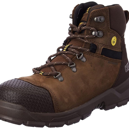 CAT Men's Accomplice Steel Toe Waterproof Construction Boot, Real Brown, 9.5 Wide