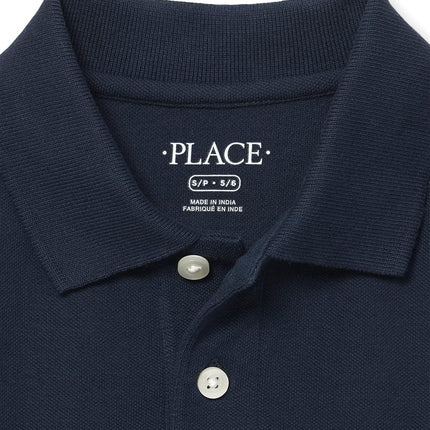 The Children's Place Boys' Short Sleeve Pique Polo, 10 Pack, Nautico/White, Small