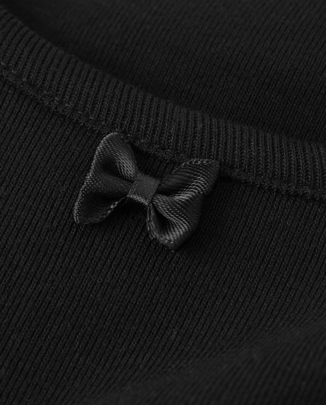 Gymboree Filles et tout-petits T-shirt basique à manches longues, Noir, 8