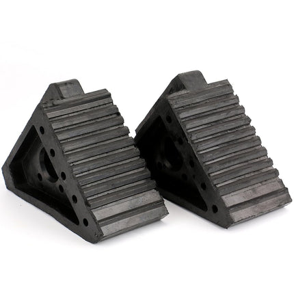 Fasmov 2 Pack Solid Rubber Heavy Duty Wheel Chock, 3.85kg