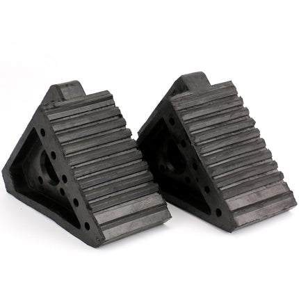 Fasmov 2 Pack Solid Rubber Heavy Duty Wheel Chock,