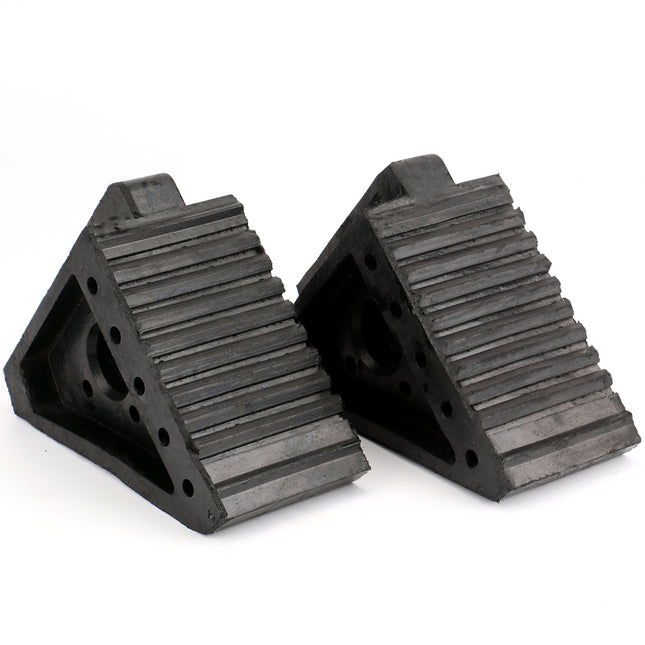 Fasmov 2 Pack Solid Rubber Heavy Duty Wheel Chock,