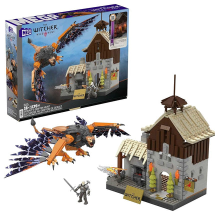 MEGA The Witcher Building Toys for Adults, Geralt's Griffin Hunt with 1170 PIeces, 1 Micro Action Figure and Accessories, for Collectors, HDL28