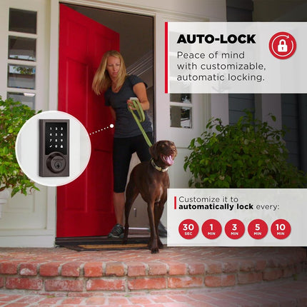 Kwikset 99180-010 HomeConnect 918 Contemporary in Venetian Bronze Electronic Deadbolt