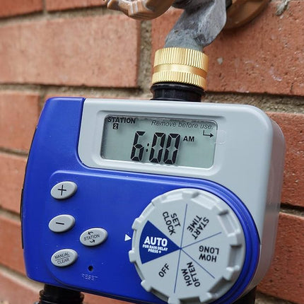 Orbit Dual Valve Digital Watering Hose Timer - Water Faucet Hose Bib Timer
