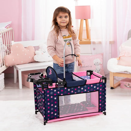 Bayer Design 62616AA Doll Bed with Integrated high Chair, Changing Table, Mobile, Doll Accessories