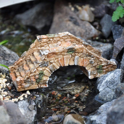 Top Collection Miniature Fairy Garden and Terrarium Cobblestone Bridge Figurine