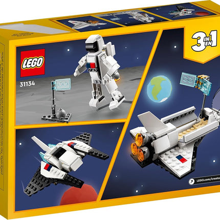 LEGO Creator 3 in 1 Space Shuttle Toy to Astronaut Figure to Spaceship 31134, Building Toys for Kids, Boys, Girls Ages 6 and up, Creative Gift Idea