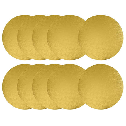 O'CREME Gold Wraparound Cake Pastry Round Drum Boa