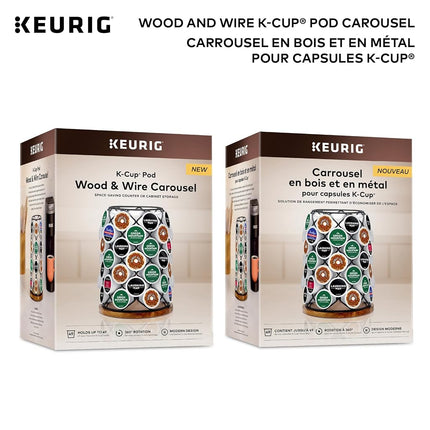 K-Cup Pod Wood & Wire Carousel