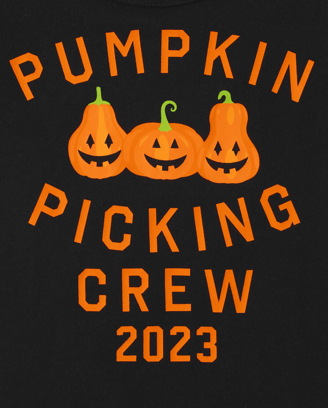 The Children's Place Baby and Toddler Short Sleeve Halloween Graphic T-Shirt, Pumpkin Picking Crew, 4T
