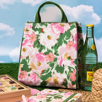 kate spade new york Portable Soft Cooler Lunch Bag, Thermal Tote with Insulated Interior Lining and Storage Pocket, Lunch Tote for Women (Hidden Garden)