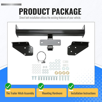 ALMULOO Class 4 Trailer Hitch Compatible with 2016-2023 Toyota Tacoma 2" Receiver Tow Hitch Powder Coated Heavy Duty Replace for 75238