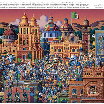 Buffalo Games - Eric Dowdle - Day of The Dead - 1000 Piece Jigsaw Puzzle for Adults Challenging Puzzle Perfect for Game Nights - Finished Puzzle Size is 26.75 x 19.75