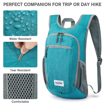 G4Free 10L Hiking Backpack Lightweight Packable Hiking Daypack Small Travel Outdoor Foldable Shoulder Bag(Dark Blue)
