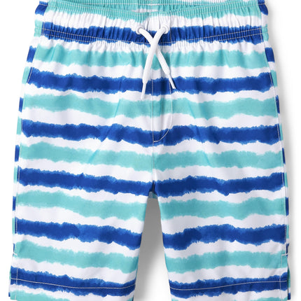 The Children's Place Boys' Swim Trunks, Blue Multi