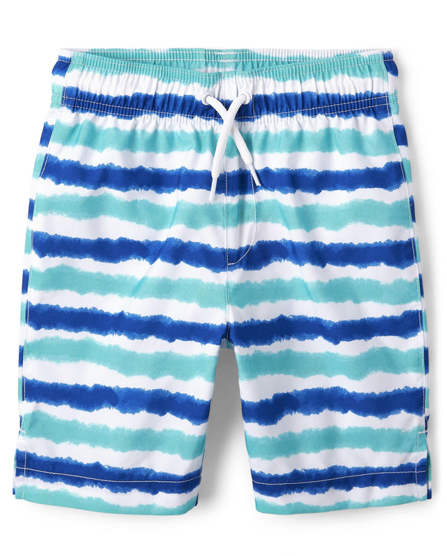 The Children's Place Boys' Swim Trunks, Blue Multi