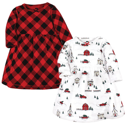 Hudson Baby Baby Girls' Cotton Dresses, Christmas 