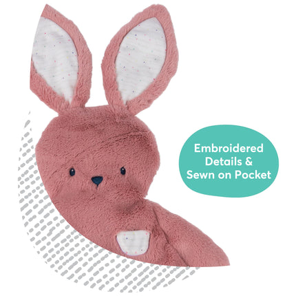 GUND Baby Oh So Snuggly Bunny Lovey, manta de peluche supersuave de primera calidad para bebés y recién nacidos, rosa polvoriento