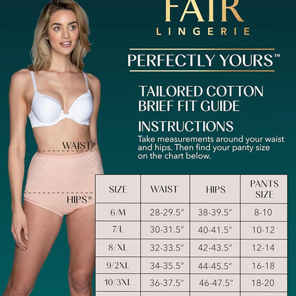 Vanity Fair Women's Underwear Perfectly Yours Traditional Cotton Brief Panties - yellow - X-Large
