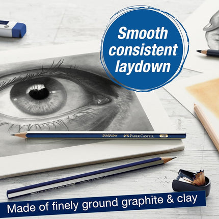Faber-Castell Graphite Pencils Drawing Set: 12 Art Pencils for Sketching (4H-6B), Shading Pencils for Drawing and Sketching