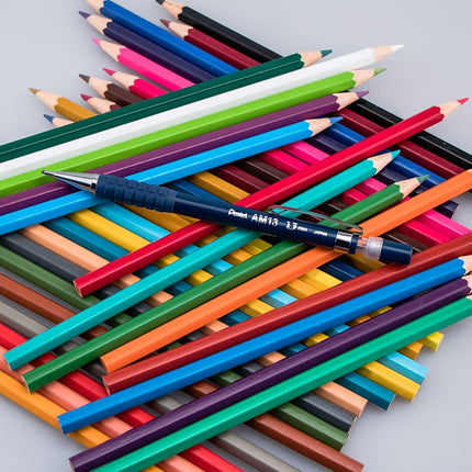 Porte-mine Pentel Sharp HD (1,3 mm), corps bleu foncé, (1) recharge de mines Super Hi-Polymer (AM13LBP)