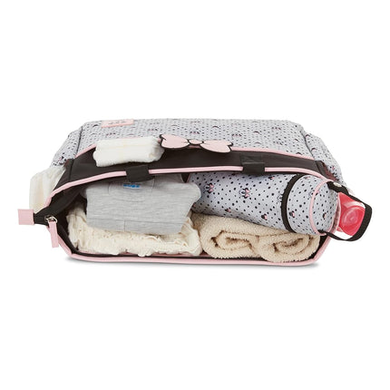 Disney Unisex Baby Cudlie Diaper Tote Moms | Large Spacious Travel Boy and Girl | 17-inch Multi-Functional Bag, Mickey Mouse Print