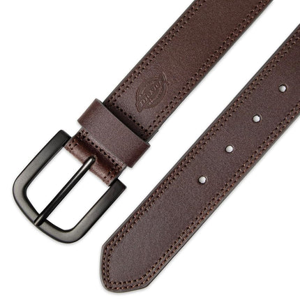 Dickies Men's Two Row Stitch Belt, Brown, Waist 50