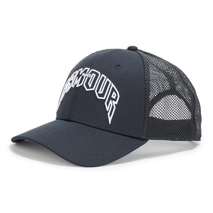 Under Armour Mens Blitzing Trucker Hat, (004) Black/Black/White, One Size
