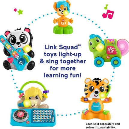 Fisher-Price Baby & Toddler Learning Toy Link Squad Bop & Groove Tiger with Sounds and Lights for Children from 9 Months
