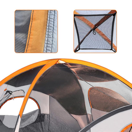 Amazon Basics Dome 4-Person Camping Tent with Rainfly, Waterproof & Windproof Camping, Ideal for Back Packing