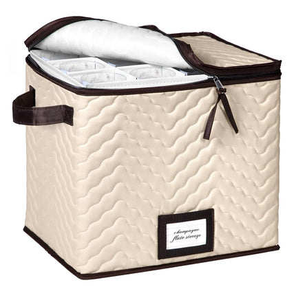Champagne Flute Storage Box - Organizer Chest Hold