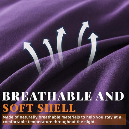 Down Alternative Comforter Purple King Size - All Season Duvet Insert