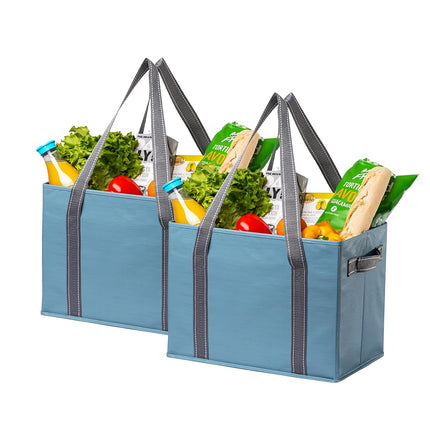 VENO 2 Pack Reusable Grocery Bags, Shopping Bags f