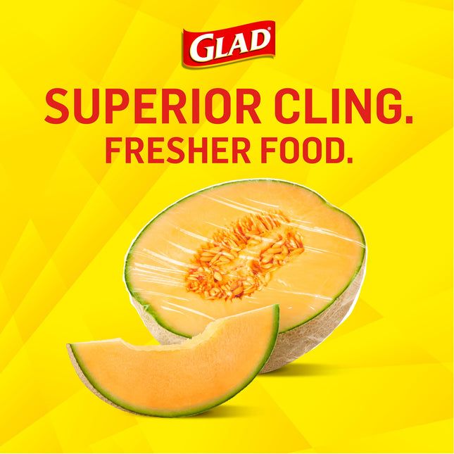 Glad ClingWrap Film alimentaire en plastique – Rouleau de 300 pieds carrés – Lot de 4