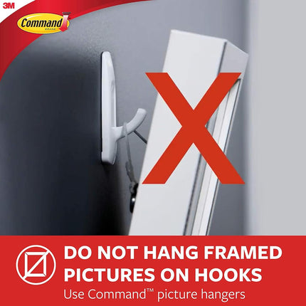 Command Medium Hooks, White, 6-Hook