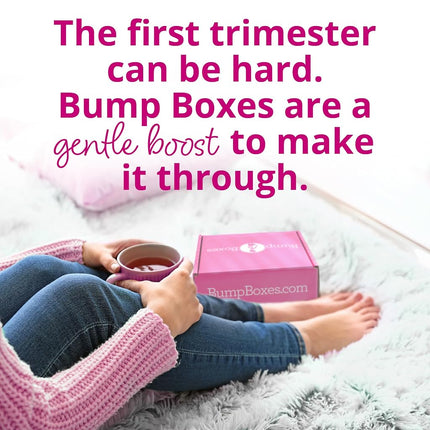 Cadeaux de grossesse Bump Boxes 1er trimestre pour les futures mamans avec bouteille d'eau, carnet, lotion et cartes étapes, cadeau pour la future maman
