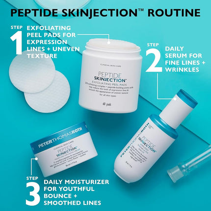 Peptide Skinjection Exfoliating Peel Pads - All Skin Types by Peter Thomas Roth for Unisex - 60 Pc Pads