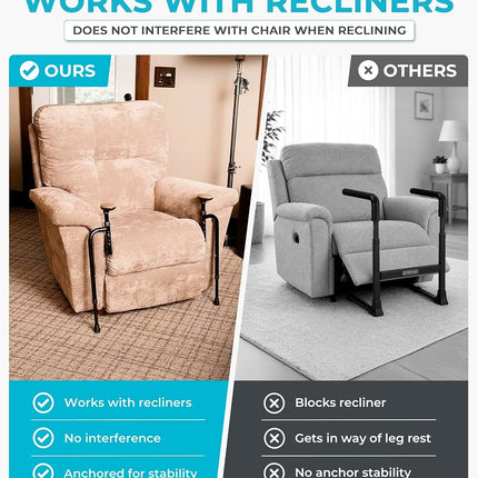 Stander EZ Stand-N-Go, Adjustable Standing Mobility Aid, Chair Assist Grab Bars, Ergonomic Stand Assist Handles (Eligible for VAT Relief in the UK)