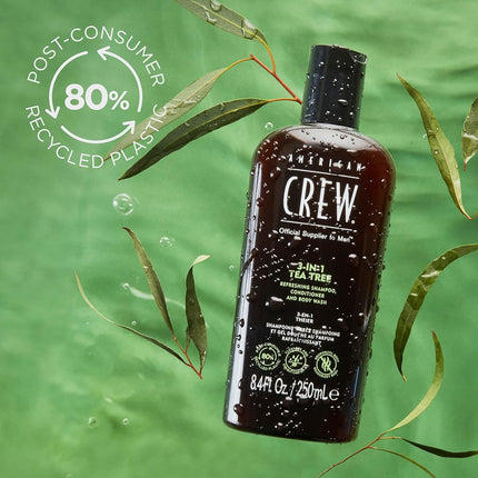 American Crew 3-In-1 Tea Tree Body Cleanser, 8.4 Ounce