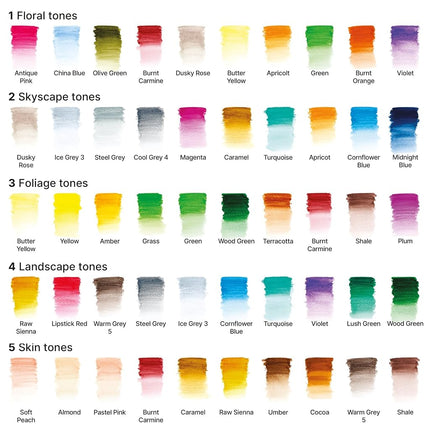 Winsor & Newton Studio Collection Watercolour Pencil Set, 50 Piece