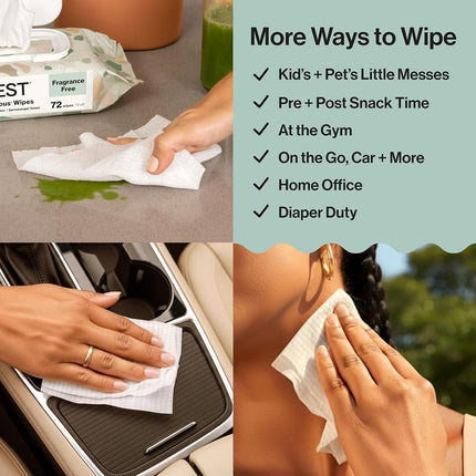 The Honest Compan y Baby Wipes, Pattern Play, Over 99 Percent Water, Pure & Gentle, Plant-Based, Fragrance Free, Extra Thick & Durable Wet Wipes, Unscented, 720 Count