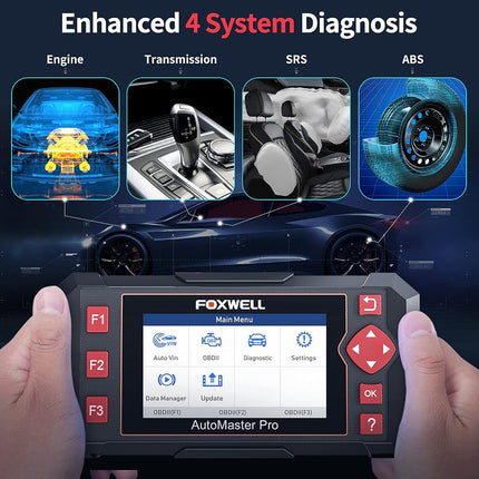 FOXWELL Car Scanner NT604 Elite OBD2 Scanner ABS SRS Transmission